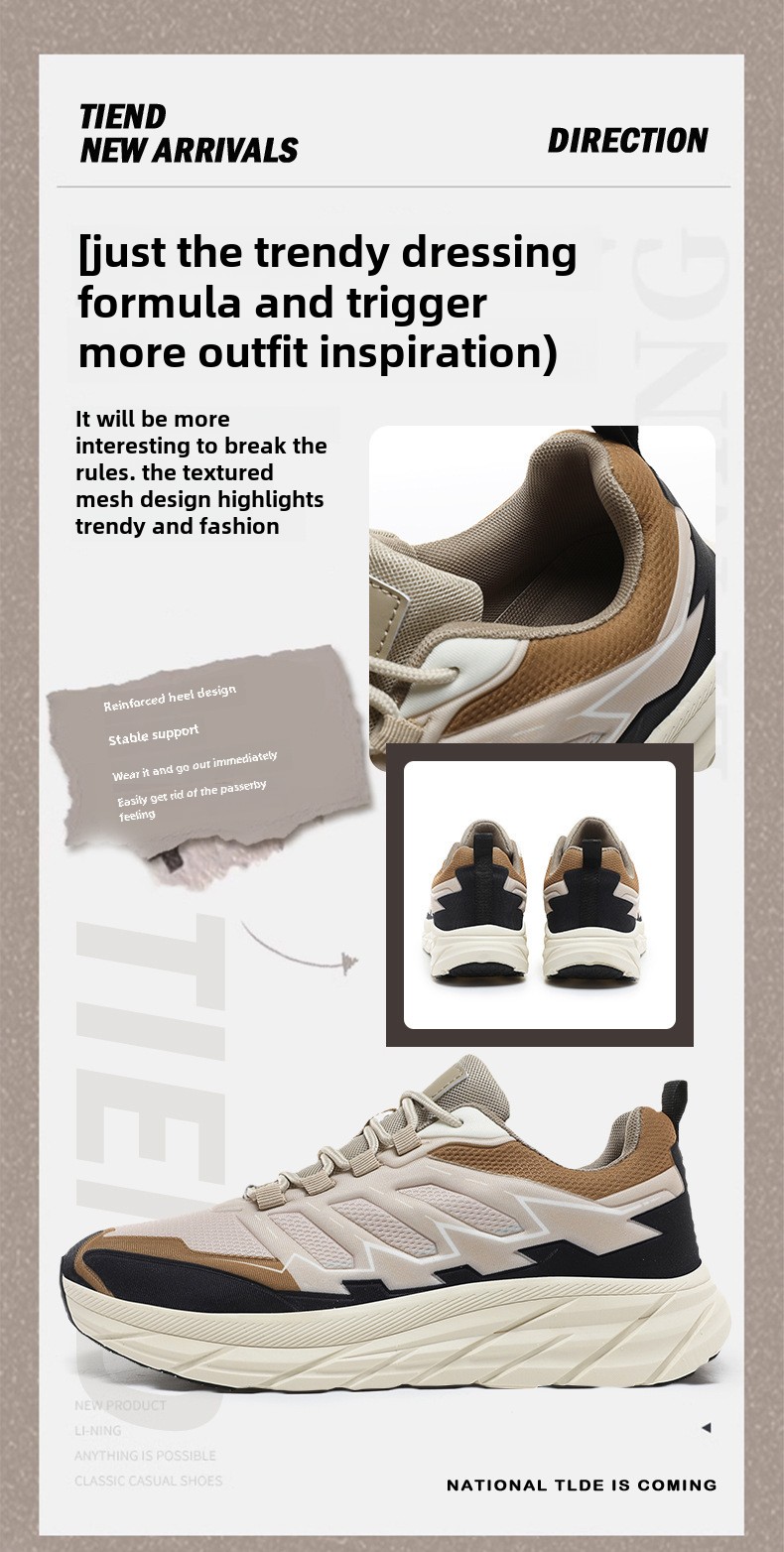 Autumn and winter casual sports shoes men's platform shoes trendy dad shoes breathable rebound running shoes men's shoes_voghion.com